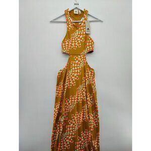 Adidas Women's Farm Rio Maxi Dress Gold Size M US